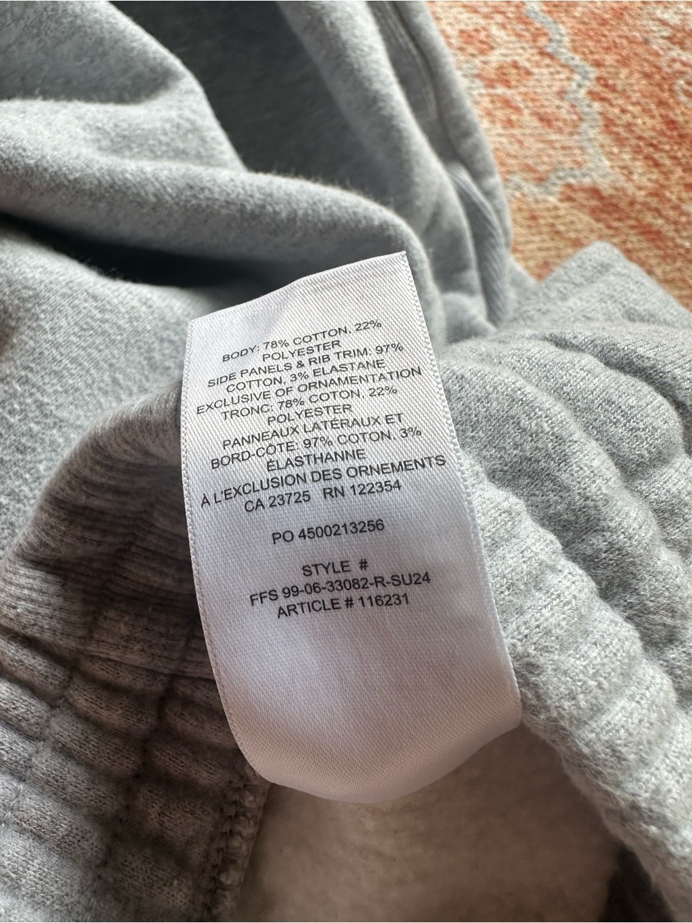Aritzia sweatfleece boyfriend fit cozy fleece sweatpants Heather grey size small - Picture 6 of 10